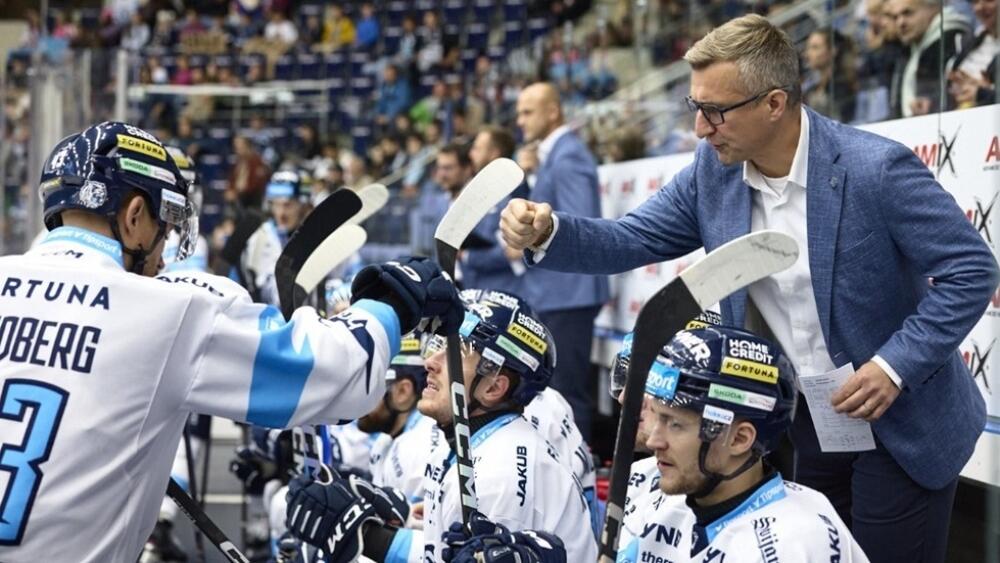 Jiří Kudrna během premiérové sezony v roli hlavního trenéra.